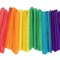 CraftySticks Colored Wood Craft Sticks 4.5 Inch, Red Orange Yellow Green Blue Purple White Black Pink Brown Popsicle Sticks